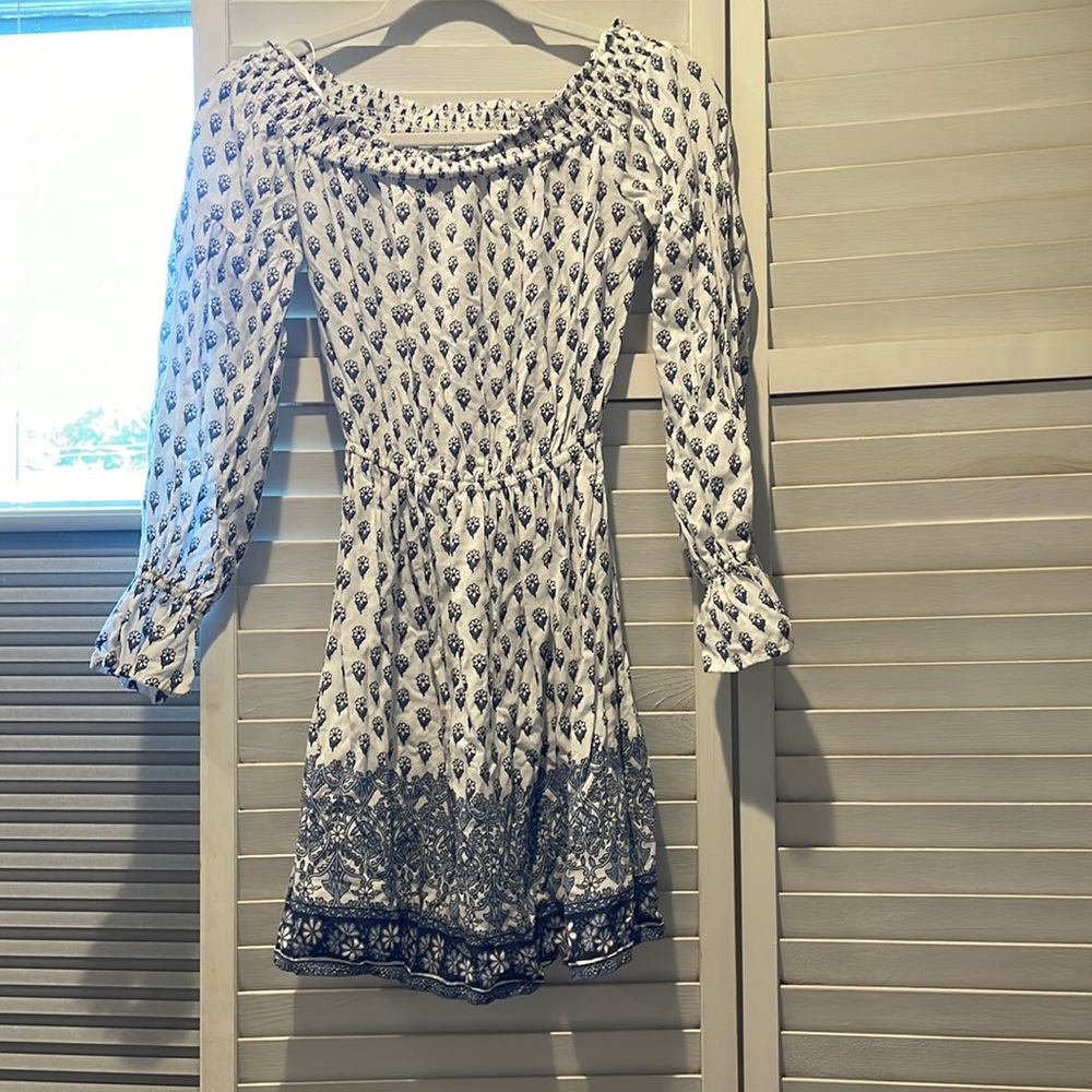 Hollister Long Sleeve Off The Shoulder Dress